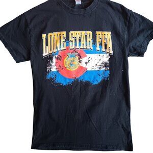Lone Star FFA Colorado Flag Graphic T-Shirt By Gildan Black Heavy Cotton S